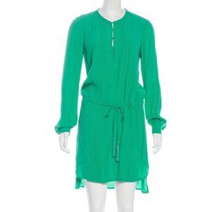 Green Kelly Dress Sliced Knee-Length Dress